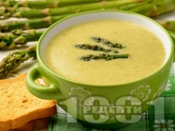 Зеленчукова крем супа със зелени аспержи и тиквички - снимка на рецептата